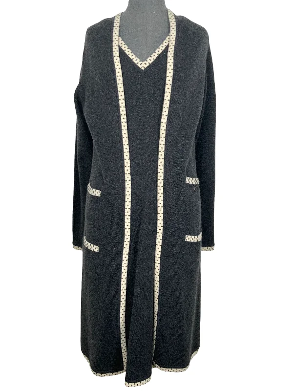 Buy CHANEL silk blouses -CHANEL 04A Cashmere Cardigan and Dress Size M