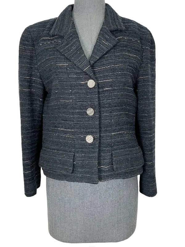 Trendy CHANEL fashion pieces for women -CHANEL 09A Vintage Cropped Wool Jacket Size M