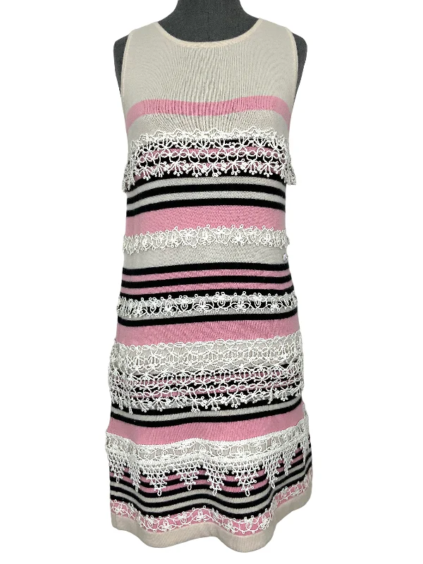 Stylish CHANEL dresses for summer -Chanel 11C Striped Cashmere Sleeveless Dress Size M