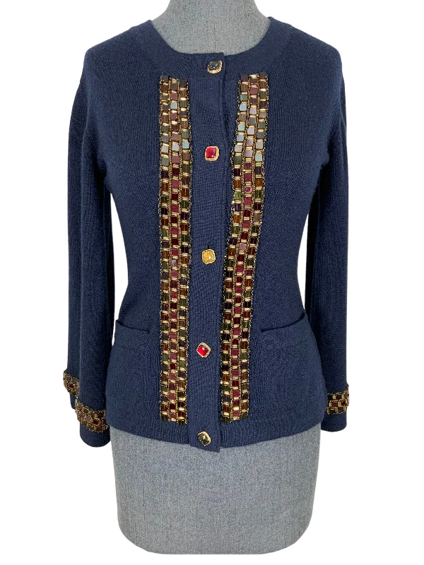 Classic CHANEL shirt dresses -CHANEL 2011 Paris-Byzance Sweater Size S