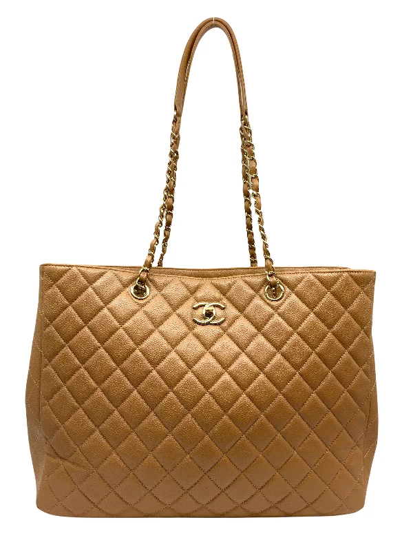 Designer CHANEL bags for fashion lovers -Chanel Calfskin Quilted Large CC Shopping Tote