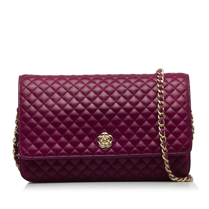 CHANEL bags with adjustable shoulder straps -Chanel Camellia Wallet On Chain (SHG-SNxEv0)