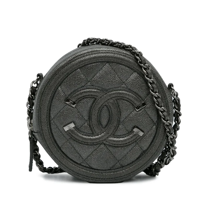 CHANEL bags with timeless appeal -Chanel Caviar CC Filigree Crossbody Bag (SHG-RBldmt)