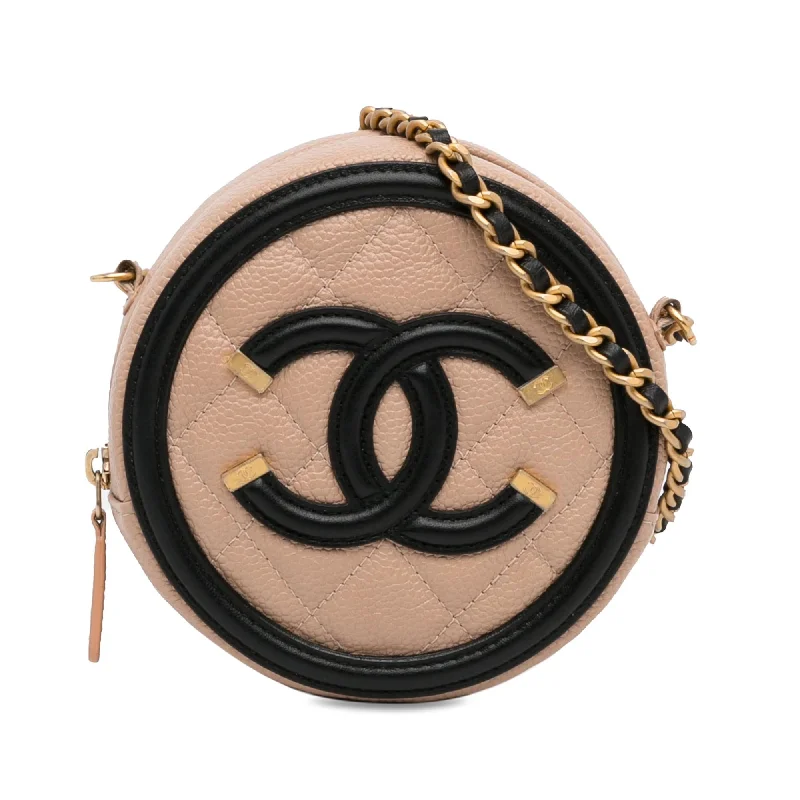 Best deals on CHANEL bags -Chanel Caviar CC Filigree Round Crossbody (SHG-gqaR43)