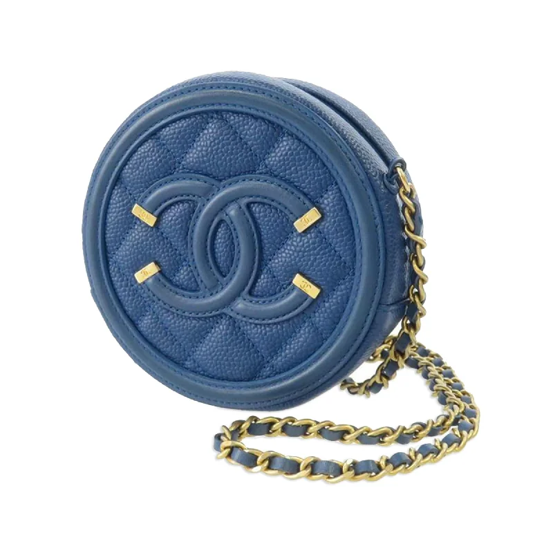 Designer CHANEL handbags for special occasions -Chanel Caviar CC Filigree Round Crossbody (SHG-mZOwMh)