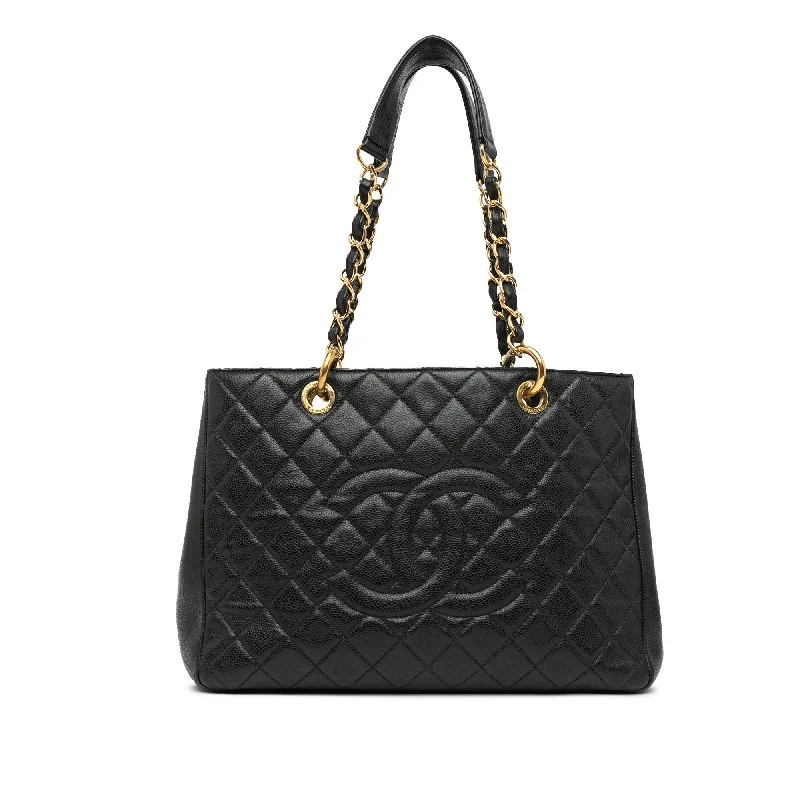 CHANEL evening bags -Chanel Caviar Grand Shopping Tote (SHG-2PDEAG)