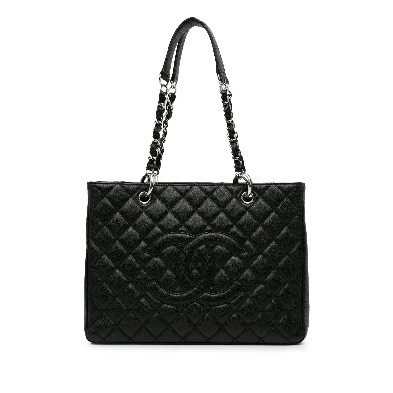 Chic CHANEL bags with quilted design -Chanel Caviar Grand Shopping Tote (SHG-98Iuj8)