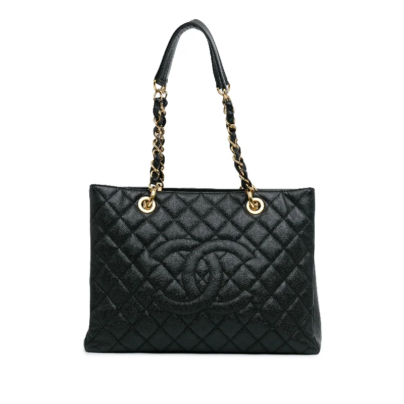 CHANEL handbags with elegant hardware -Chanel Caviar Grand Shopping Tote (SHG-Ae5e3I)