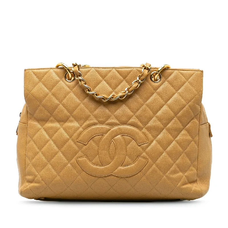 CHANEL bags with classic design -Chanel Caviar Grand Shopping Tote (SHG-ULSTyL)