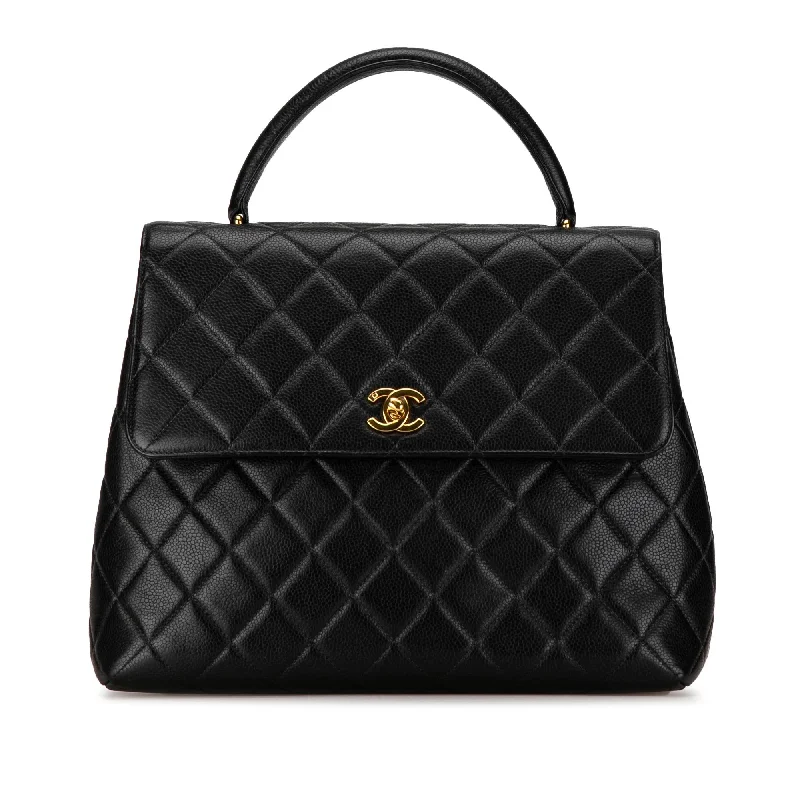 CHANEL bags with iconic quilting -Chanel Caviar Kelly Top Handle Bag (SHG-sVKz6Q)