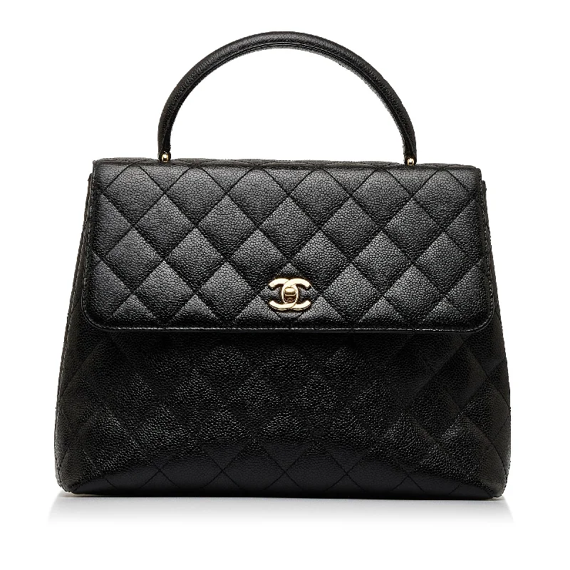 Buy CHANEL bags with sleek hardware -Chanel Caviar Kelly Top Handle (SHG-HtbV6X)