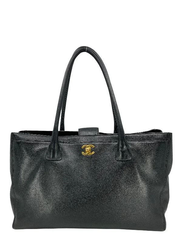 CHANEL bags with creative design details -CHANEL Caviar Leather Cerf Executive Tote Bag