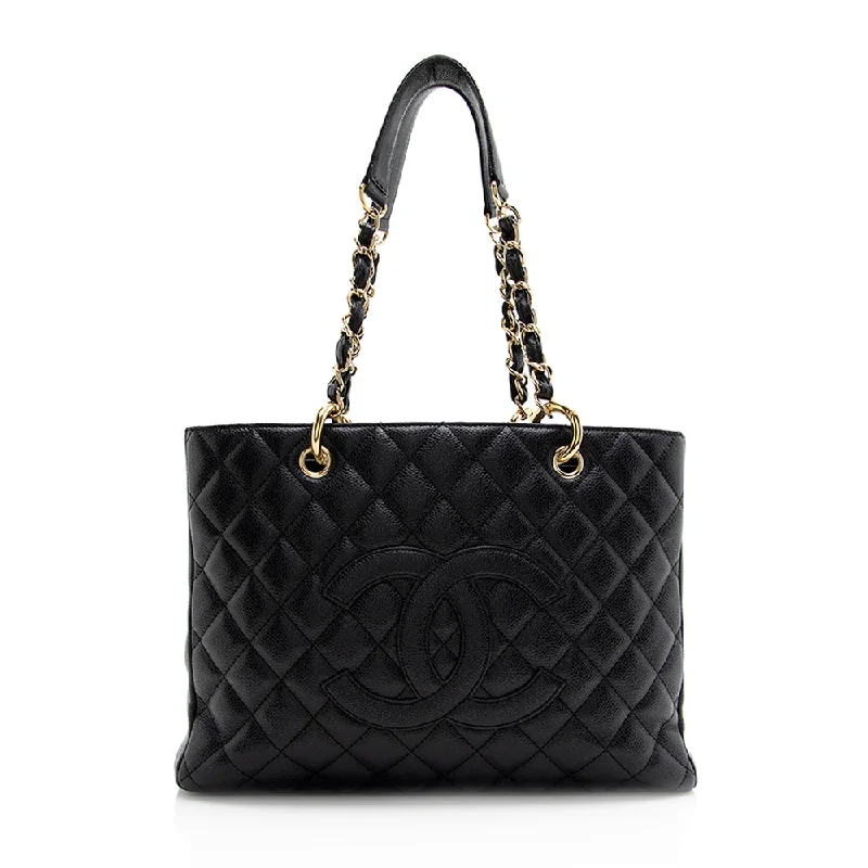 CHANEL luxury bags with elegant design -Chanel Caviar Leather Grand Shopping Tote (SHF-21146)