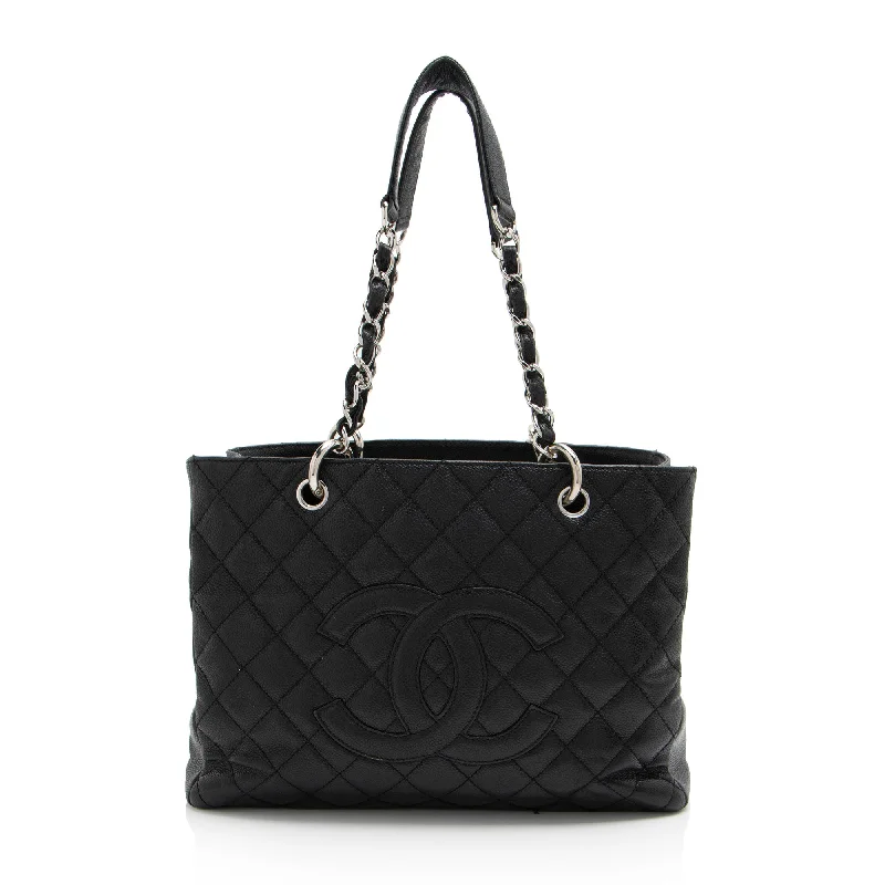 CHANEL bags for high-end fashion -Chanel Caviar Leather Grand Shopping Tote (SHF-7NDD2a)