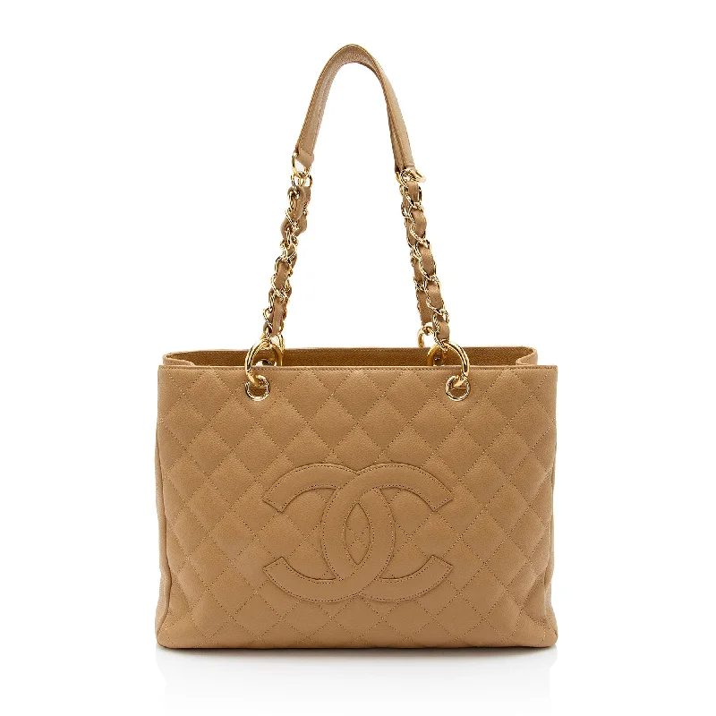 Best deals on CHANEL bags -Chanel Caviar Leather Grand Shopping Tote (SHF-bjusbT)