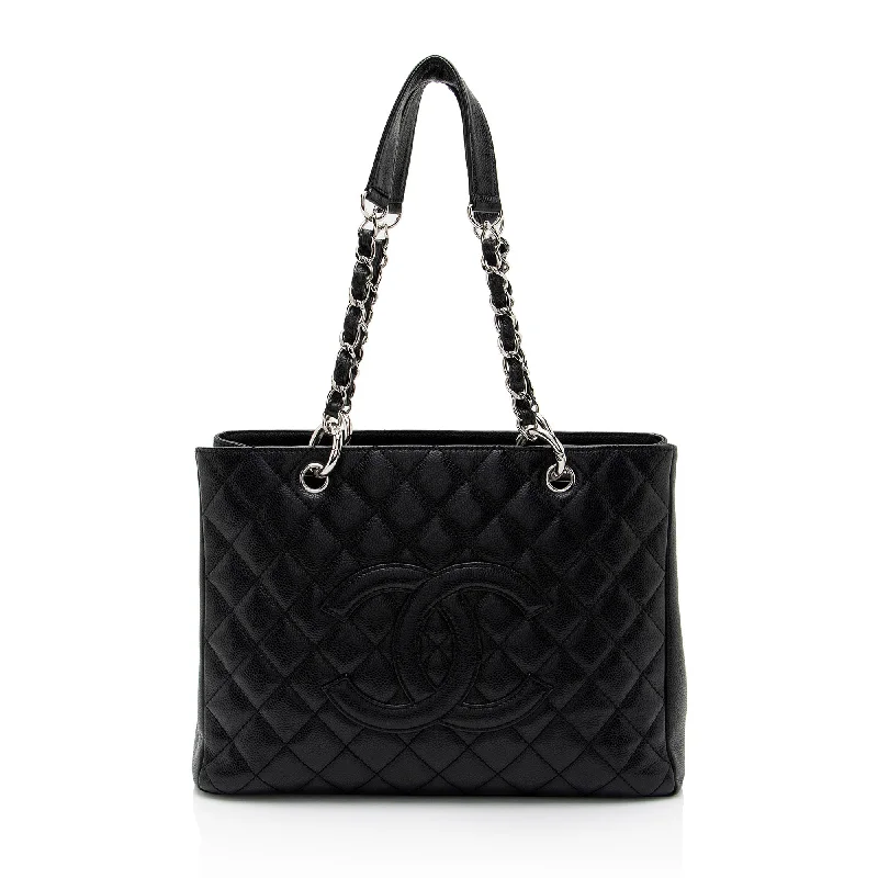 Pre-owned CHANEL bags for sale -Chanel Caviar Leather Grand Shopping Tote (SHF-eUITwo)