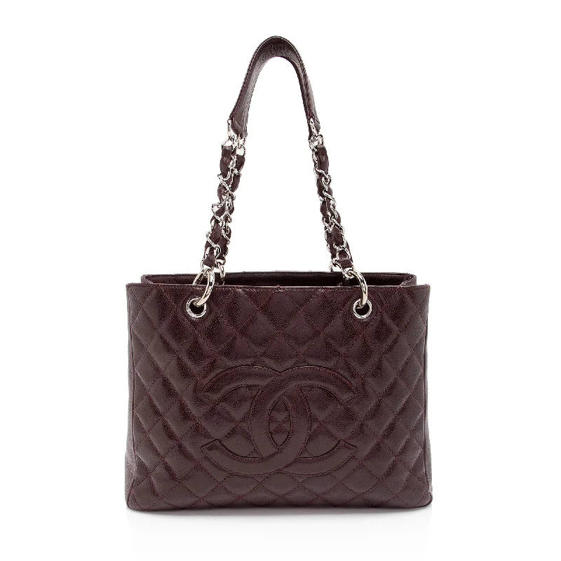 CHANEL handbags with modern aesthetic -Chanel Caviar Leather Grand Shopping Tote (SHF-NY1eUw)