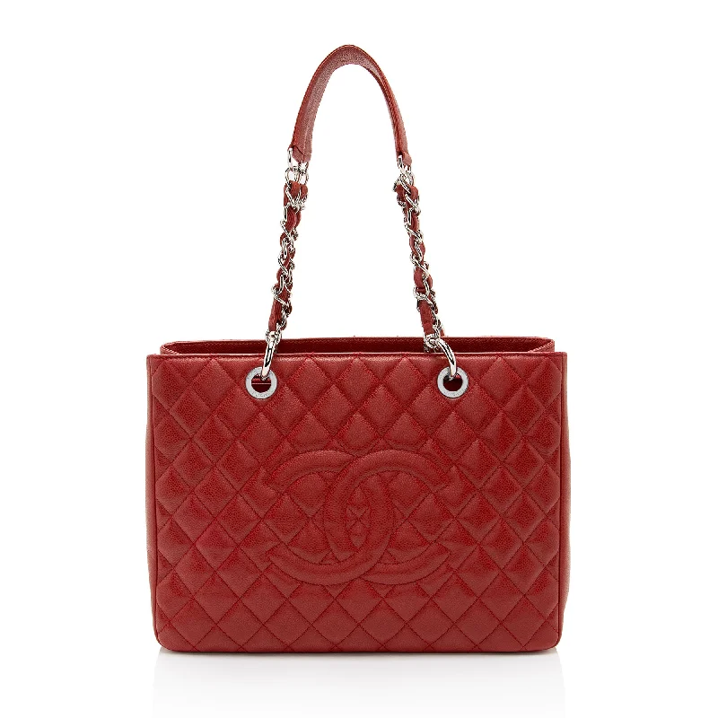 Popular CHANEL bags in different styles -Chanel Caviar Leather Grand Shopping Tote (SHF-pUyEza)