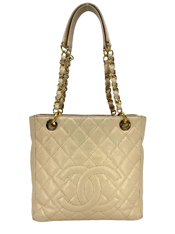 CHANEL luxury bags for fashion enthusiasts -CHANEL Caviar Leather Petite Shopping Tote PST