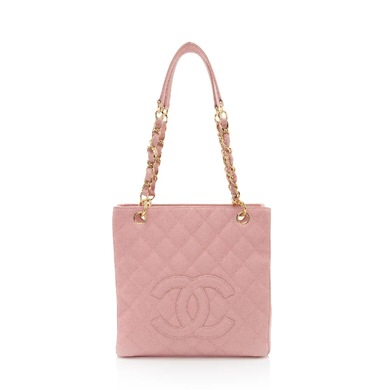 CHANEL luxury bags for fashion enthusiasts -Chanel Caviar Leather Petite Shopping Tote (SHF-yT2Qvc)