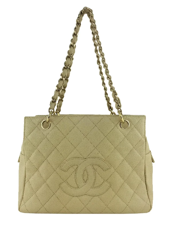 CHANEL bags for chic women -Chanel Caviar Leather Petite Timeless Tote Bag