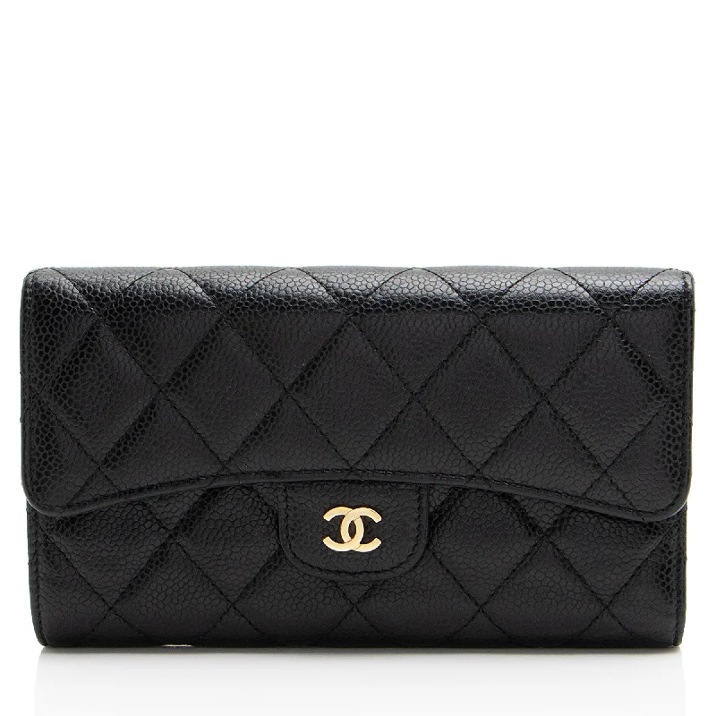 Buy CHANEL bags with high-quality craftsmanship -Chanel Caviar Leather Trifold Wallet (SHF-CKsJOS)