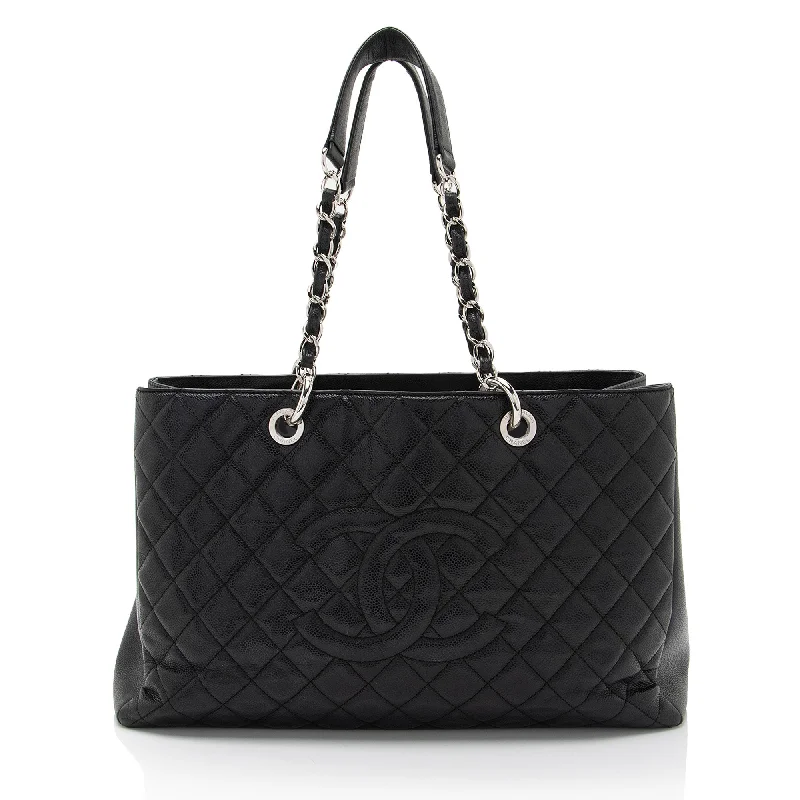 CHANEL luxury leather bags -Chanel Caviar Leather XL Grand Shopping Tote (SHF-Bb5Ogy)