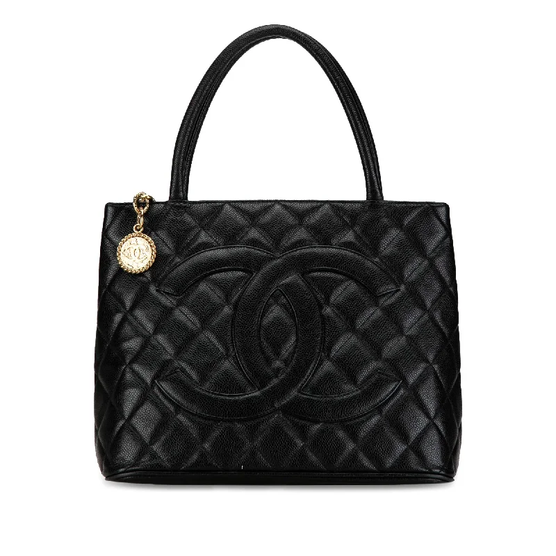 Buy CHANEL bags with premium leather -Chanel Caviar Medallion Tote (SHG-lt8XBk)