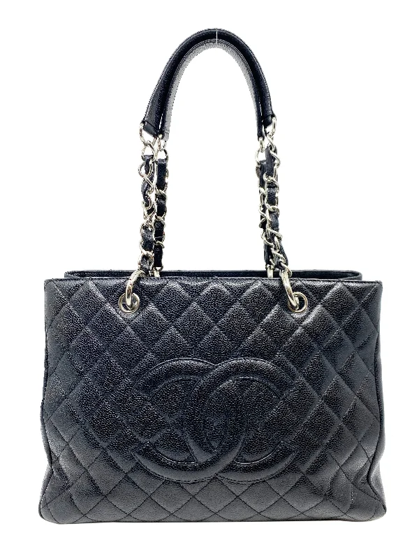 CHANEL bags with understated elegance -Chanel Caviar Quilted Grand Shopping Tote GST Bag