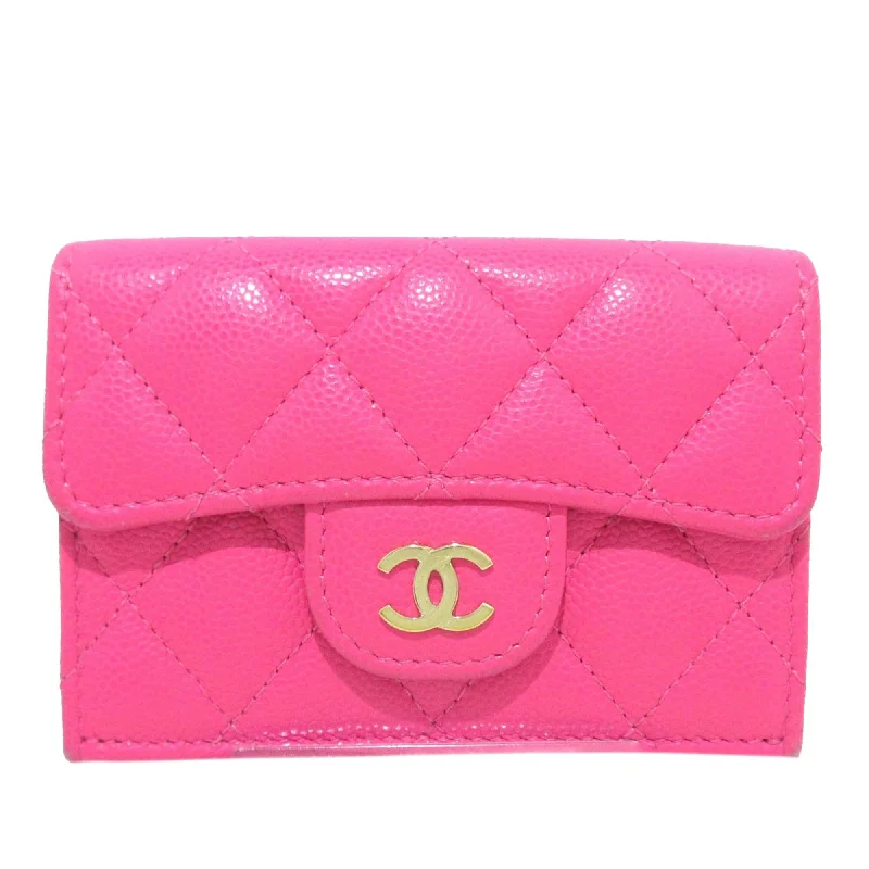 CHANEL handbags with modern aesthetic -Chanel CC Caviar Leather Wallet (SHG-b36kUy)