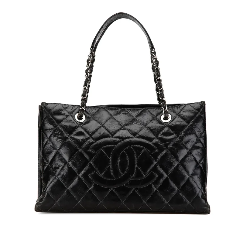 Buy CHANEL bags with high-quality craftsmanship -Chanel CC Crumpled Calfskin Shopping Tote (SHG-uO1fXX)