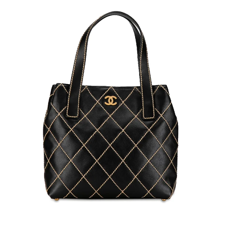 CHANEL bags for special events -Chanel CC Lambskin Wild Stitch Handbag (SHG-tARkez)