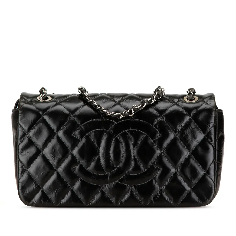 Chanel CC Quilted Glazed Calfskin Flap (SHG-16f7wX)