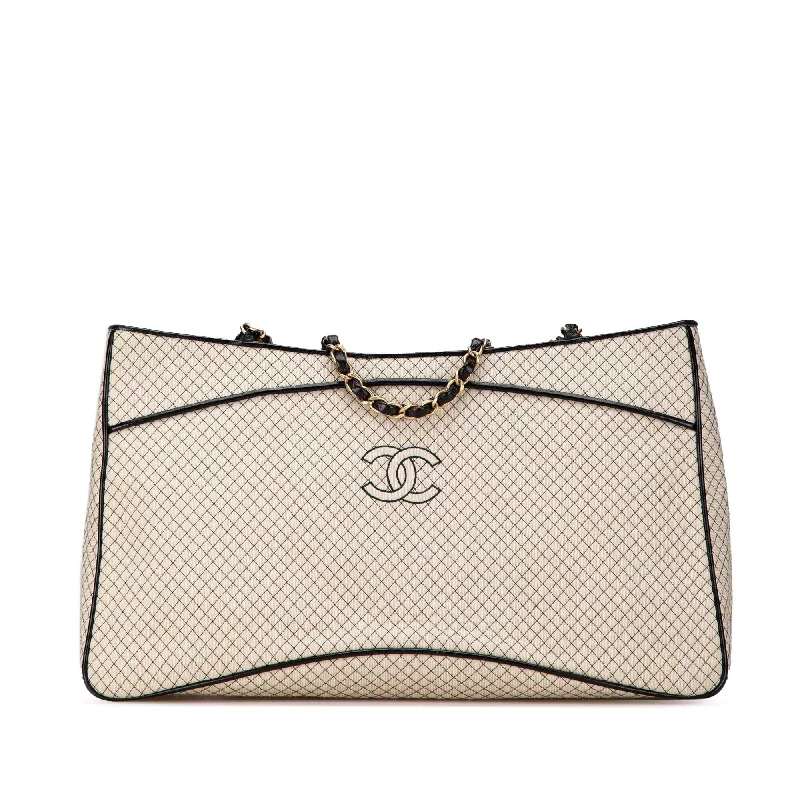 CHANEL bags for collectors and fashionistas -Chanel CC Quilted Jersey Tote (SHG-eUjRMY)