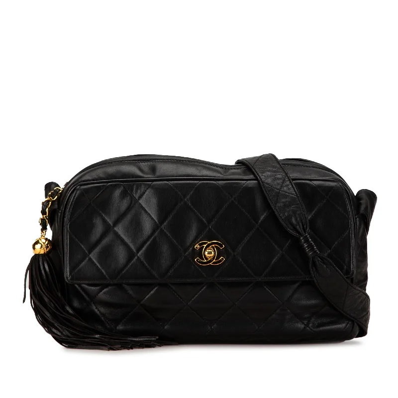 Buy CHANEL bags with fast delivery -Chanel CC Quilted Lambskin Tassel Crossbody (SHG-pX511j)