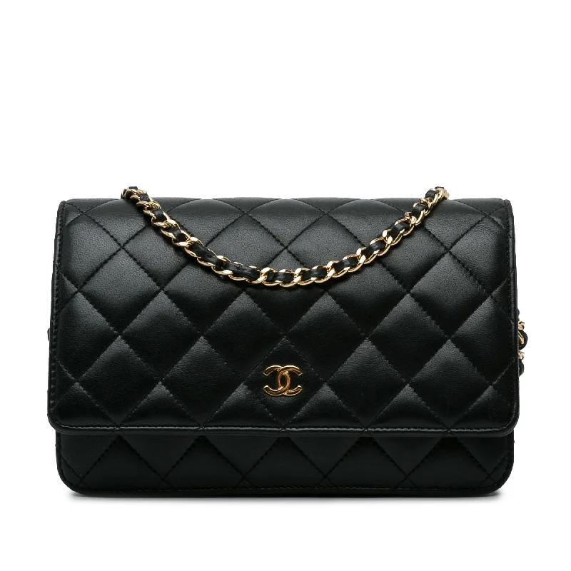 Popular CHANEL bag collections -Chanel CC Quilted Lambskin Wallet On Chain (SHG-xqMmVF)