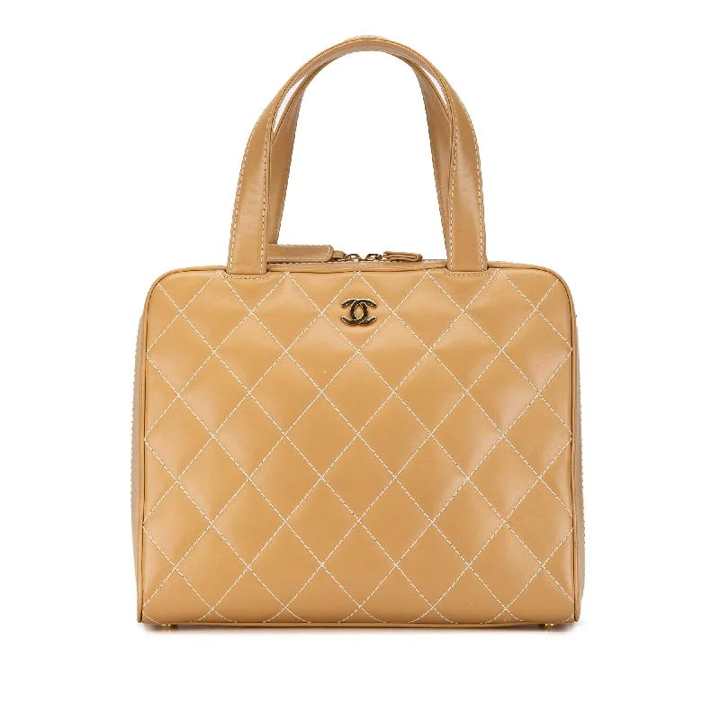 Buy CHANEL bags with glossy finish -Chanel CC Wild Stitch Handbag (SHG-oe5AW6)