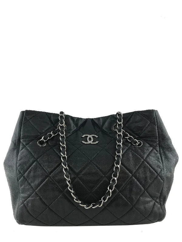 Buy CHANEL bags with premium leather -Chanel Cells Quilted Caviar Leather Large Tote Bag