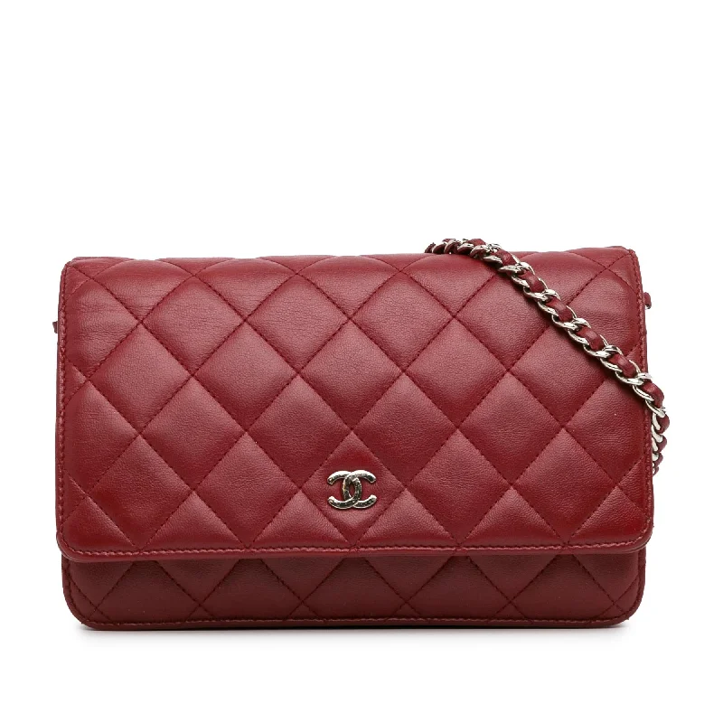 CHANEL bag with detachable handle -Chanel Classic Lambskin Wallet on Chain (SHG-dvorTm)