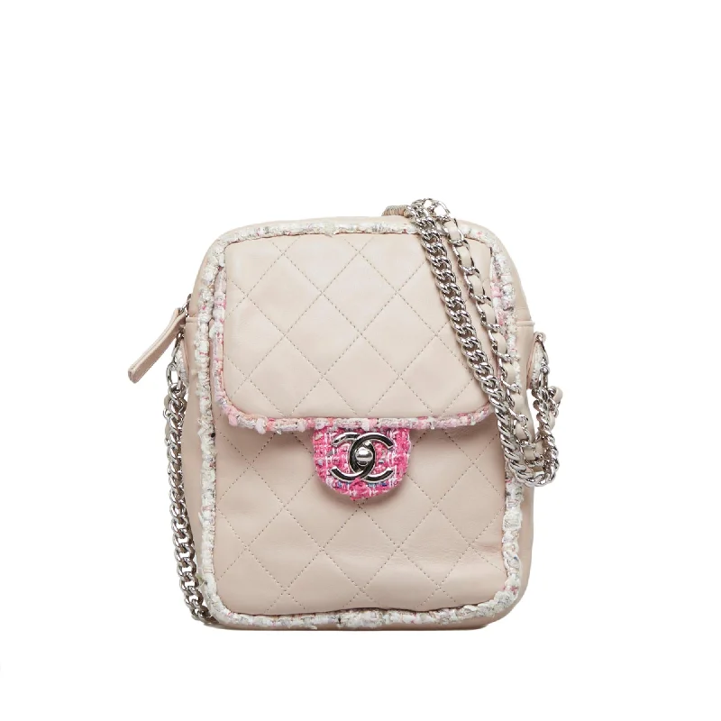 CHANEL bag with lambskin leather -Chanel Elegant Tweed Crossbody (SHG-G6s8dP)