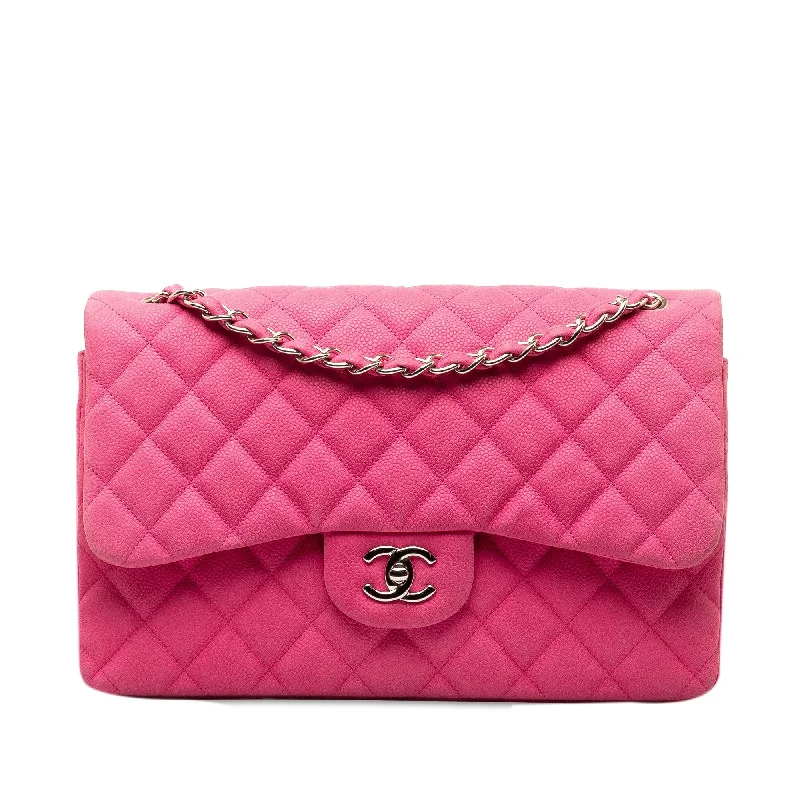 CHANEL bag with adjustable strap -Chanel Jumbo Classic Caviar Double Flap (SHG-6et6P0)