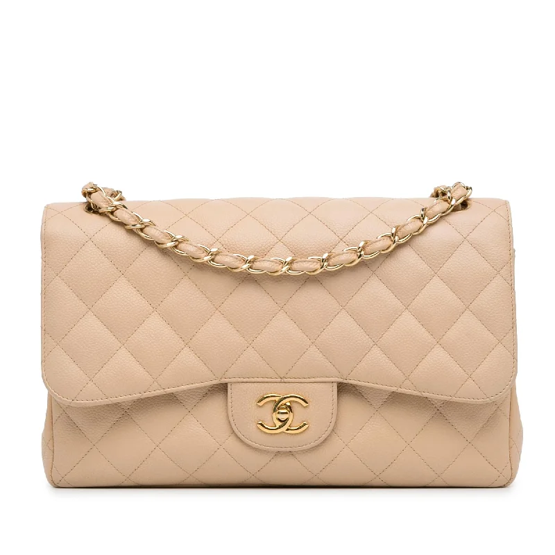 CHANEL bags for every season -Chanel Jumbo Classic Caviar Double Flap (SHG-lqMXv8)