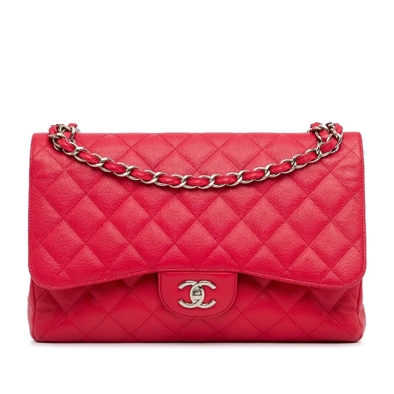 CHANEL bags with statement hardware -Chanel Jumbo Classic Caviar Double Flap (SHG-oyJkrl)