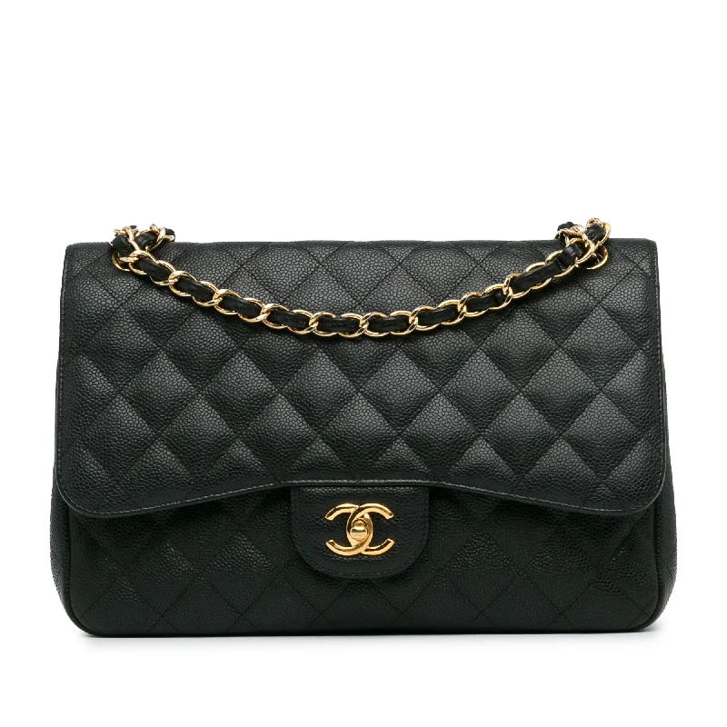 Authentic CHANEL bags -Chanel Jumbo Classic Caviar Double Flap (SHG-sybvnq)