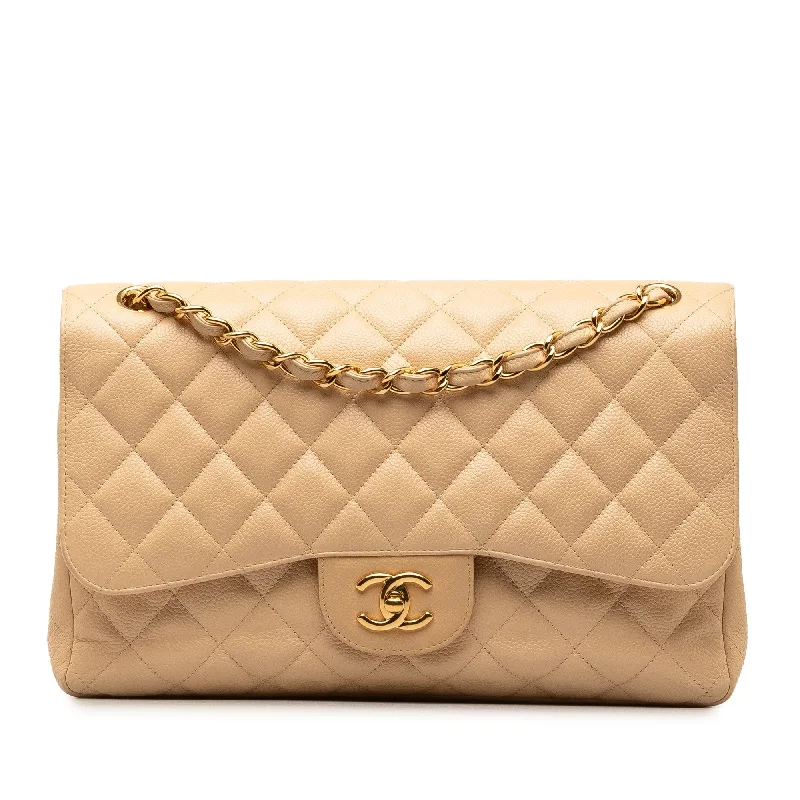 CHANEL bags with vintage look -Chanel Jumbo Classic Caviar Double Flap (SHG-TG68Ji)