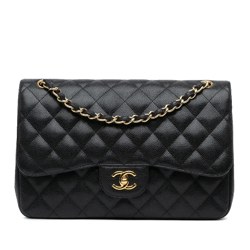 Stylish CHANEL bags with modern appeal -Chanel Jumbo Classic Caviar Double Flap (SHG-uGolu5)