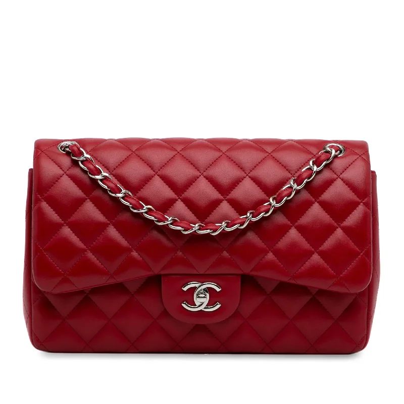 CHANEL handbags with modern aesthetic -Chanel Jumbo Classic Lambskin Double Flap (SHG-47eMtg)