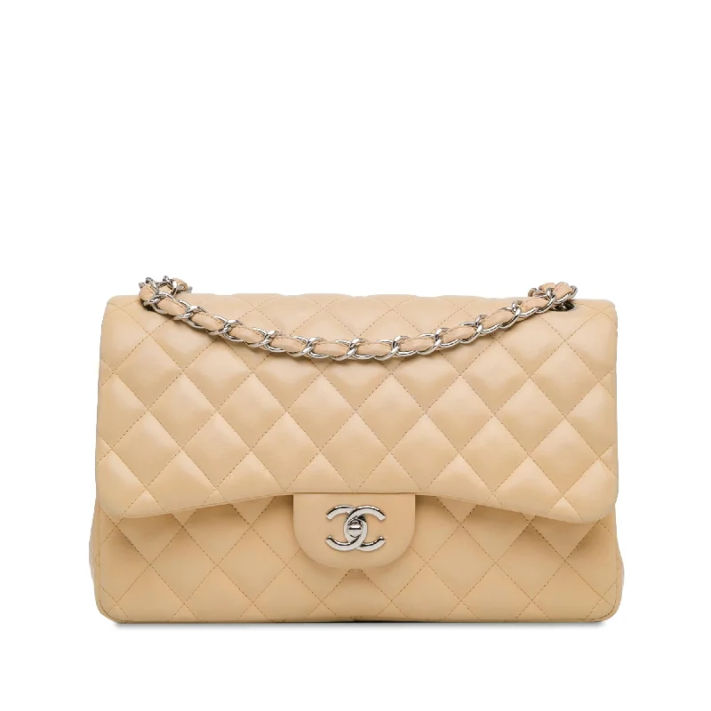 CHANEL vintage bag designs -Chanel Jumbo Classic Lambskin Double Flap (SHG-DmoPIa)