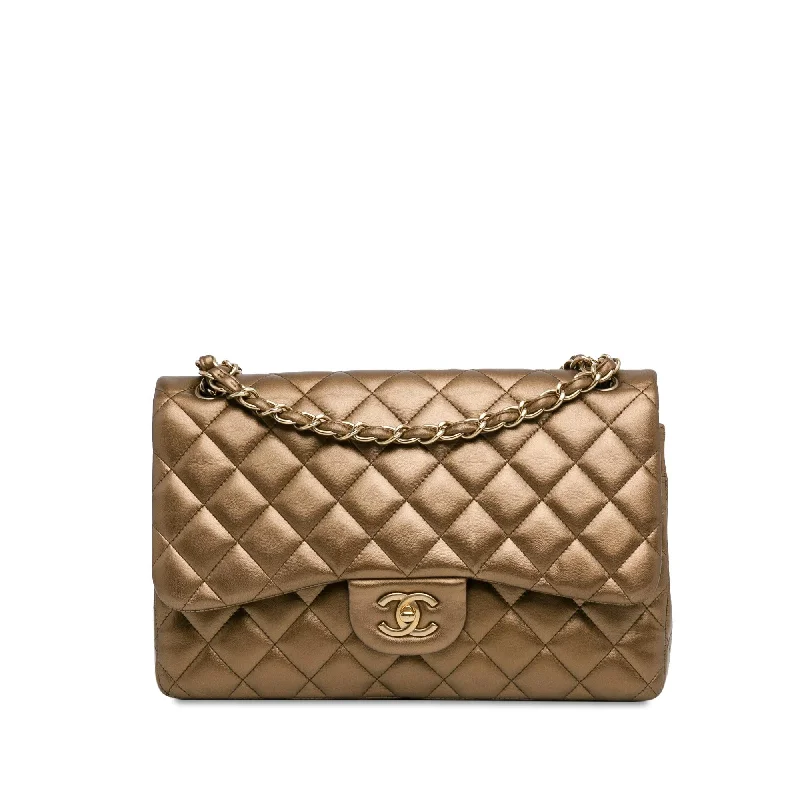 Buy CHANEL bags with premium leather -Chanel Jumbo Classic Lambskin Double Flap (SHG-hZQv8E)