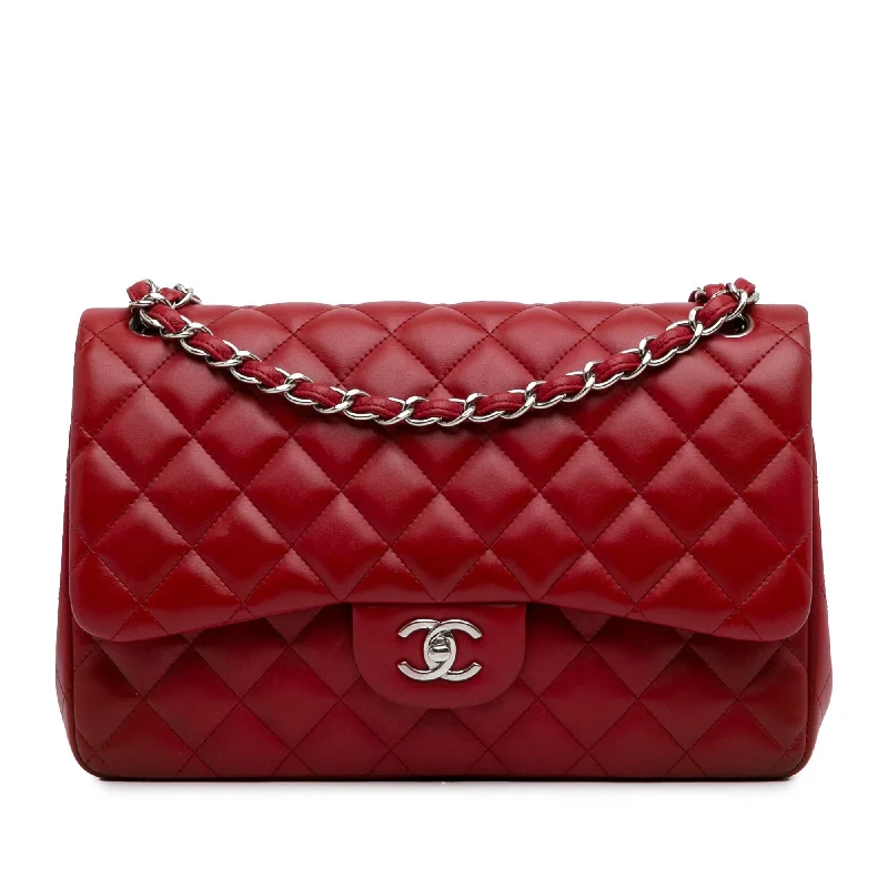 CHANEL bags for high-end fashion lovers -Chanel Jumbo Classic Lambskin Double Flap (SHG-ksAdvm)